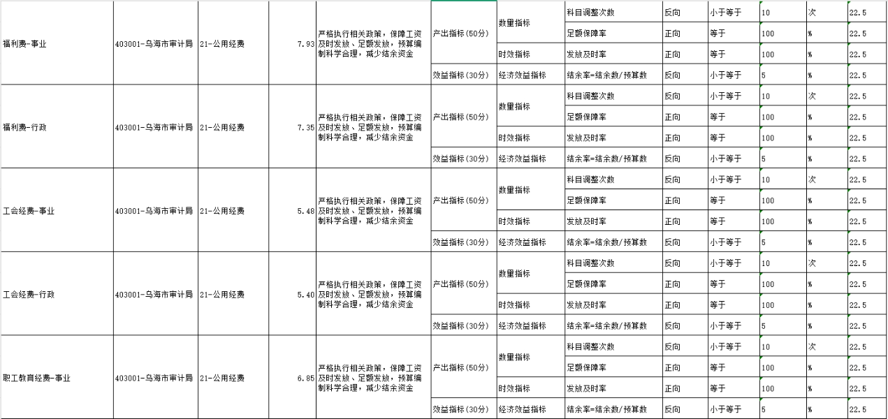 项目绩效目标表8